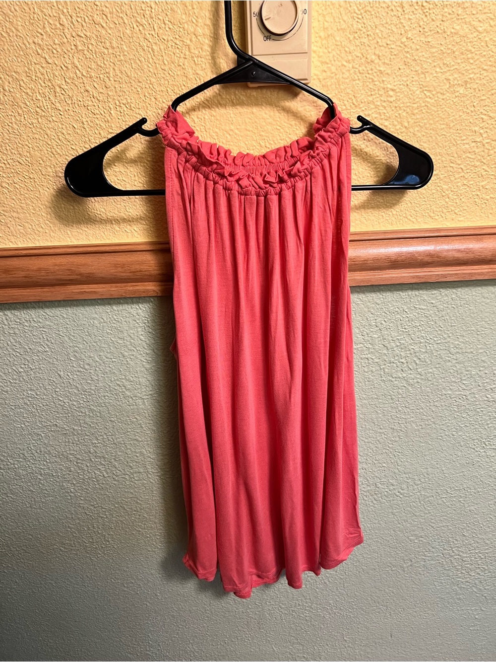 Loft Smocked Neck Coral Camisole Top